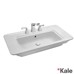 Kale - Kale Zeus Etajerli Lavabo, 90 cm (Üç Armatür Delikli)