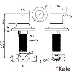Kale - Kale D100 Ankastre Stop Valf