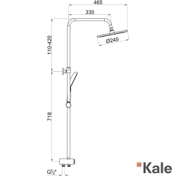 Kale - Kale Rain Round Duş Kolonu
