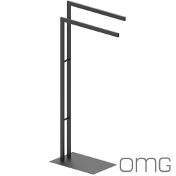 OMG - OMG Ayaklı Havluluk, Mat Siyah - FSTQ1514-02-N