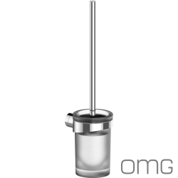OMG - OMG La Tuvalet Fırçalığı (Duvardan, Krom + Cam) - LA5004-01-CR
