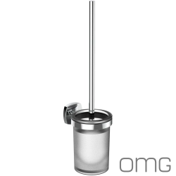 OMG - OMG Mi Tuvalet Fırçalığı (Duvardan, Krom + Cam) - MI5004-01-CR