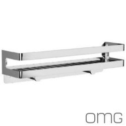 OMG - OMG İkili Askılı Malzemelik, 20 cm, Parlak Paslanmaz Çelik (Duvardan) - SBO6012-20H-P