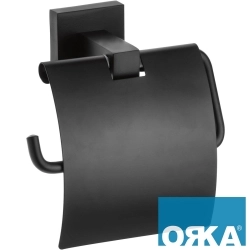 Orka - Orka Flora Kapaklı Tuvalet Kağıtlığı, Siyah