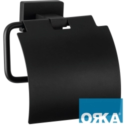 Orka - Orka Quattro Kapaklı Tuvalet Kağıtlığı, Siyah