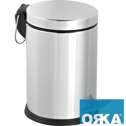 Orka - Orka Pedallı Çöp Kovası, 3 lt, Krom