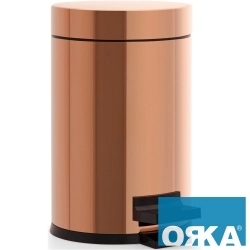 Orka - Orka Pedallı Çöp Kovası, 3 lt, Bakır
