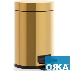 Orka - Orka Pedallı Çöp Kovası, 3 lt, Altın