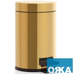 Orka - Orka Pedallı Çöp Kovası, 5 lt, Altın