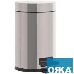 Orka - Orka Pedallı Çöp Kovası, 5 lt, Fırçalı Gri