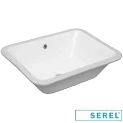 Serel - Serel Dikdörtgen Tezgah Altı Lavabo, 50 cm