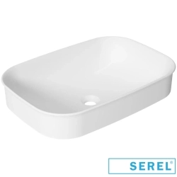 Serel - Serel Nita Dikdörtgen Tezgah Üstü Lavabo, 60 cm