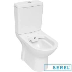 Serel - Serel Friendly Purewash Kanalsız Yarı Duvara Dayalı Klozet, 60 cm