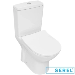 Serel - Serel Friendly Purewash Kanalsız Yarı Duvara Dayalı Klozet, 60 cm