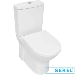 Serel - Serel Friendly Duvara Tam Dayalı Klozet ve 39 cm Rezervuar Seti