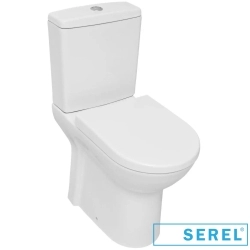 Serel - Serel Bedensel Engelli Duvara Tam Dayalı Klozet ve 39 cm Rezervuar Seti