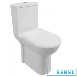 Serel - Serel Bedensel Engelli Duvara Tam Dayalı Klozet ve 39 cm Rezervuar Seti