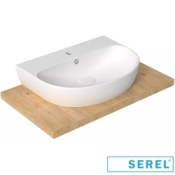 Serel - Serel Dream Oval Lavabo, 60 cm (Armatür Delikli)