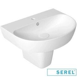 Serel - Serel Dream Oval Lavabo, 60 cm (Armatür Delikli)