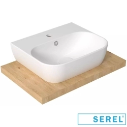 Serel - Serel Dream Dikdörtgen Lavabo, 45 cm (Armatür Delikli)