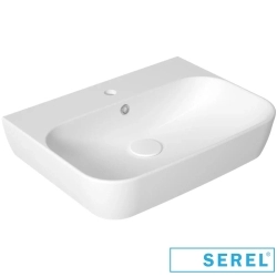 Serel - Serel Dream Dikdörtgen Lavabo, 60 cm (Armatür Delikli)