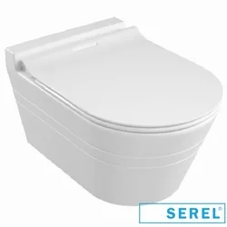 Serel - Serel Poseidon Kanalsız EasyWash Asma Klozet, 53 cm