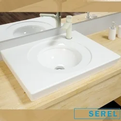 Serel - Serel Poseidon Tezgah Lavabo, 65 cm