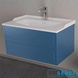 Serel - Serel Royal Tezgah Üstü Etajerli Lavabo, 100 cm