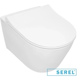 Serel - Serel Sapphire Aquawash (Kanalsız Tornado) Asma Klozet, 52 cm