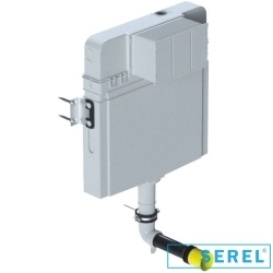 Serel - Serel Smooth Gömme Rezervuar Duvara Tam Dayalı ve Yerden Tek Klozetler için Set, 3/6 Litre