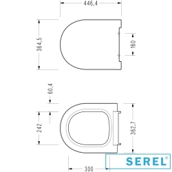 Serel - Serel Leona Slim Yavaş Kapanan Klozet Kapağı
