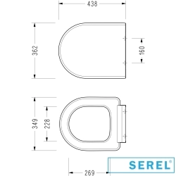 Serel - Serel Leona Yavaş Kapanan Klozet Kapağı