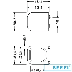 Serel - Serel Zenith Slim Yavaş Kapanan Klozet Kapağı