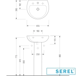 Serel - Serel Lavabolar İçin Yarım Ayak