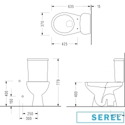 Serel - Serel Mio Klozet, 63 cm