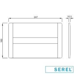 Serel - Serel P69 Sensörlü Kumanda Paneli, Beyaz (Elektrikli)