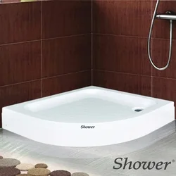Shower - Shower Violet 100x100 Panelli Köşe Oval Duş Teknesi, Sifon + Ayak Dahil