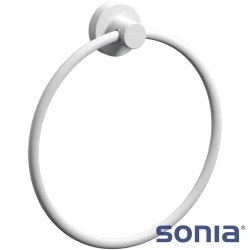 Sonia - Sonia Tecno Halka Havluluk, 19 cm, Mat Beyaz - 166107