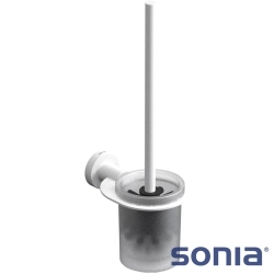 Sonia - Sonia Tecno Tuvalet Fırçalığı, Mat Beyaz (Duvardan, Beyaz + Cam) - 166176