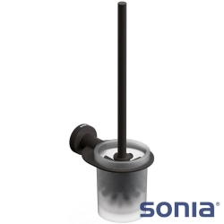 Sonia - Sonia Tecno Tuvalet Fırçalığı, Mat Siyah (Duvardan, Siyah + Cam) - 166299