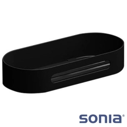 Sonia - Sonia Oval Malzemelik, 21.5 cm, Mat Siyah (Duvardan) - 176496
