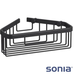 Sonia - Sonia Derin Tel Köşe Malzemelik, 20 cm, Mat Siyah (Duvardan) - 189847