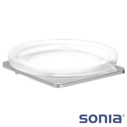 Sonia - Sonia S-Cube Sabunluk (Duvardan, Krom + Cam) - UNI008-01-CR