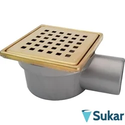 Sukar - Sukar 10x10 Çelik Çerçeveli Standart Yer Süzgeci, Altın, 32 Çıkış