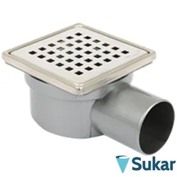 Sukar - Sukar 10x10 Paslanmaz Çelik Çerçeveli Standart Yer Süzgeci, Paslanmaz Çelik, 50 Çıkış