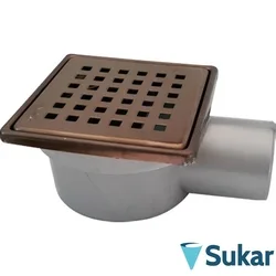 Sukar - Sukar 10x10 Çelik Çerçeveli Standart Yer Süzgeci, Bronz, 50 Çıkış