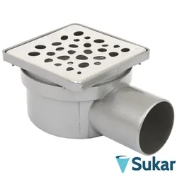 Sukar - Sukar 10x10 Plastik Çerçeveli Standart Yer Süzgeci, Paslanmaz Çelik, 32 Çıkış