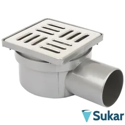 Sukar - Sukar 10x10 Plastik Çerçeveli Standart Yer Süzgeci, Paslanmaz Çelik, 32 Çıkış