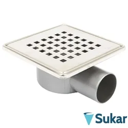 Sukar - Sukar 15x15 Çelik Çerçeveli Standart Yer Süzgeci, Paslanmaz Çelik, 50 Çıkış