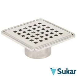 Sukar - Sukar Line9 10x10 Paslanmaz Çelik Çerçeve Izgaralı Süzgeç, Paslanmaz Çelik, Kare Model